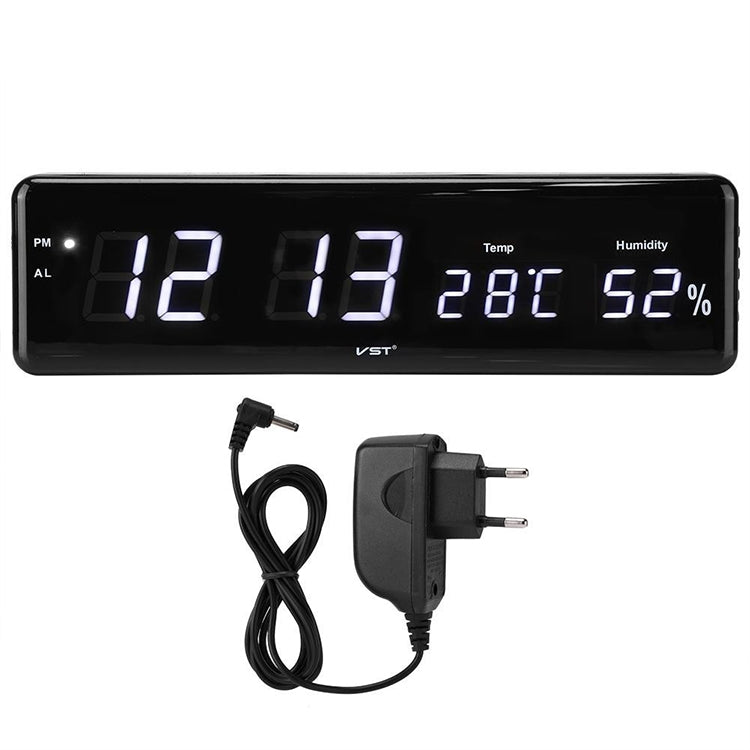 Combinatorial Alarm Clock Practical Digital Hanging Dual-purpose LED Clock, EU Plug(Blue) by bashfashion