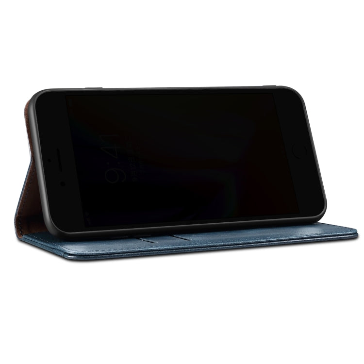 For Xiaomi Mi 11 Simple Wax Crazy Horse Texture Horizontal Flip Leather Case with Card Slots & Wallet(Navy Blue) by bashfashion