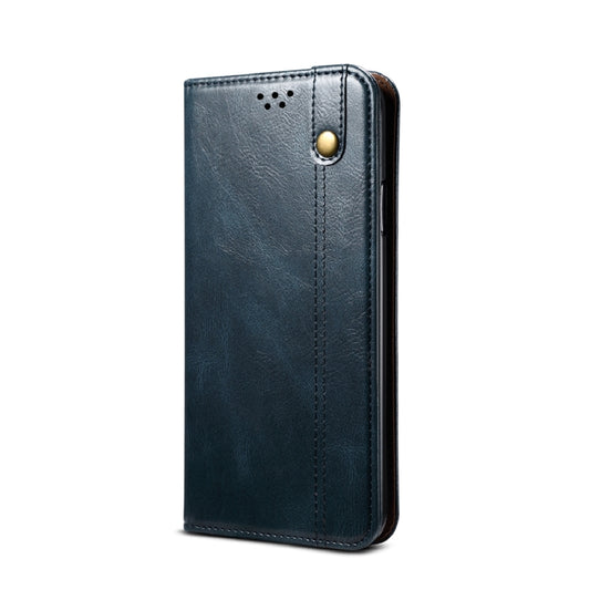 For Xiaomi Mi 11 Pro Simple Wax Crazy Horse Texture Horizontal Flip Leather Case with Card Slots & Wallet(Navy Blue) by bashfashion