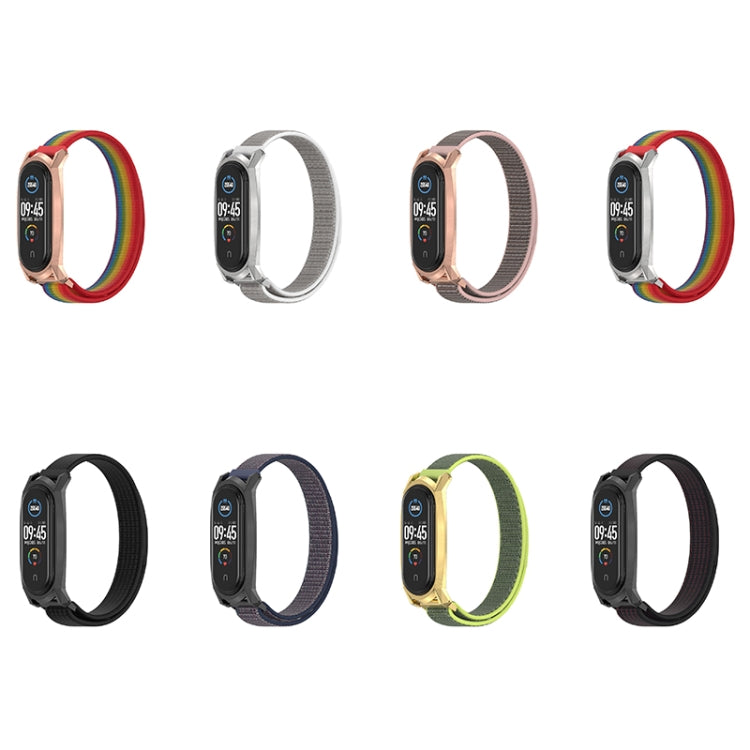 For Xiaomi Mi Band 6 / 5 / 4 / 3 Mijobs GT Nylon Loop Watch Band(Seashell Silver) by MIJOBS