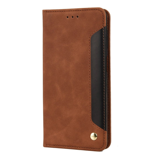 For Samsung Galaxy A33 5G Skin Feel Splicing Leather Phone Case(Brown) by bashfashion
