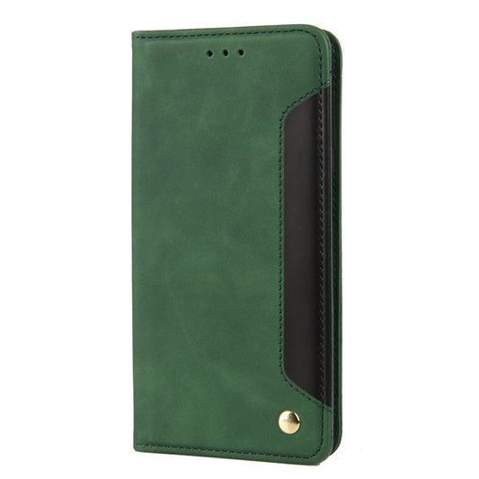 For Xiaomi Redmi Note 11 Skin Feel Splicing Leather Phone Case(Green) by bashfashion