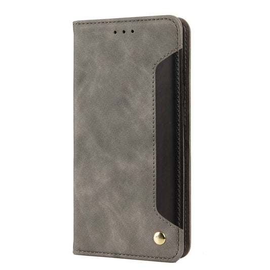 For Xiaomi Redmi Note 11 Skin Feel Splicing Leather Phone Case(Grey) by bashfashion