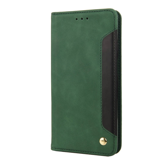 For Samsung Galaxy M23 5G Skin Feel Splicing Leather Phone Case(Green) by bashfashion