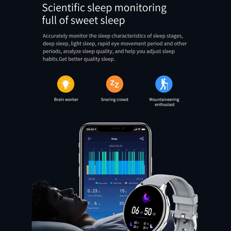 Y33 1.32 inch TFT Color Screen Smart Watch, Support Bluetooth Calling/Blood Pressure Monitoring(Black) by bashfashion