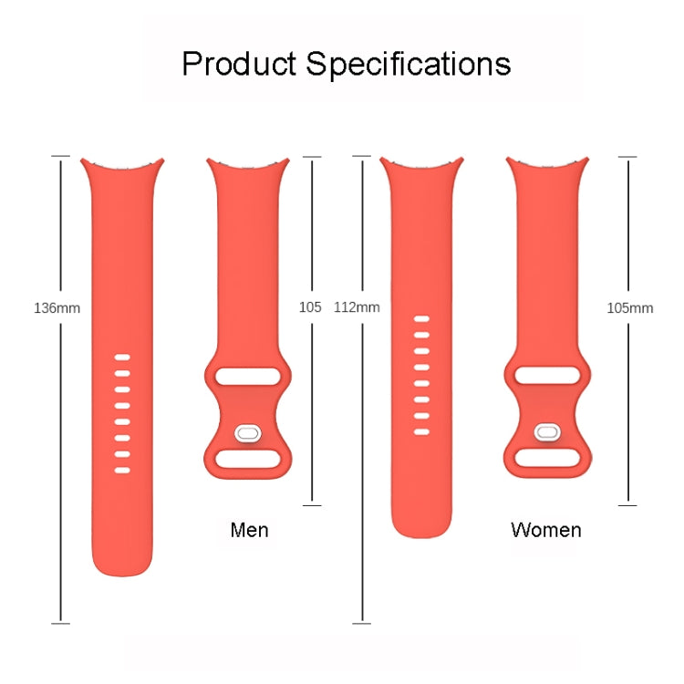 For Google Pixel Watch Single Color Silicone Watch Band Man(Green) by bashfashion