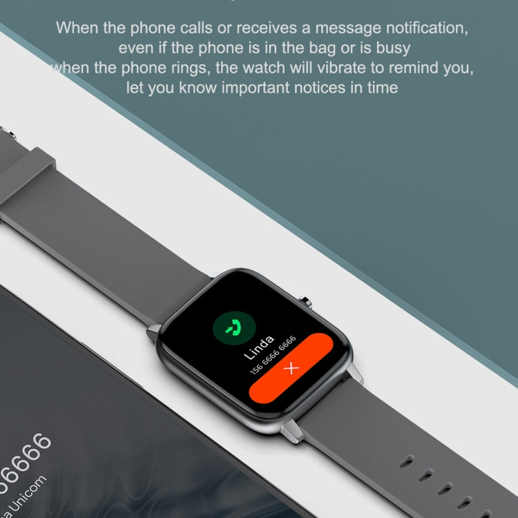 Ochstin 5H80 1.69 inch Square Screen Silicone Strap Heart Rate Blood Oxygen Monitoring Bluetooth Smart Watch(Pink) by OCHSTIN