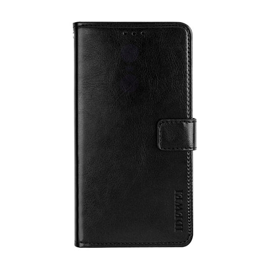 For Alcatel 1V 2019 No Fingerprint idewei Crazy Horse Texture Horizontal Flip Leather Case with Holder & Card Slots & Wallet(Black) by idewei