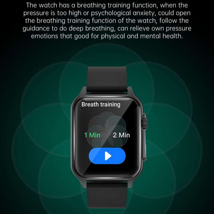 KT64 1.96 inch IPS Screen Smart Watch Supports Bluetooth Calls/Blood Oxygen Monitoring(Black) by bashfashion