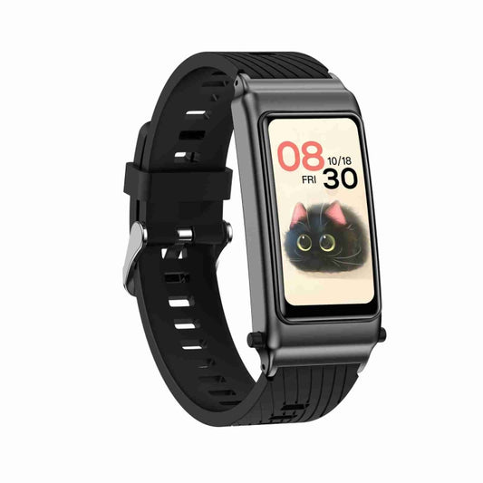 K80 1.57 inch Silicone Band IP67 Earphone Detachable Smart Watch Support Bluetooth Call(Black) by bashfashion