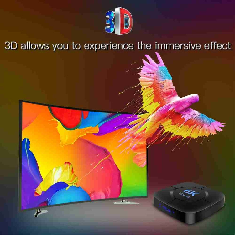 6K Ultra HD Android 12.0 Smart TV Box with Remote Control, 4GB+32GB, Allwinner H616 1.5GHZ Quad-Core(US Plug) by bashfashion
