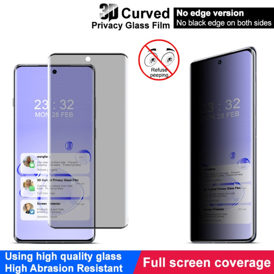 For OPPO Find X7 Ultra 5G imak No Edge Version 3D Curved Privacy Full Screen Tempered Glass Film by imak