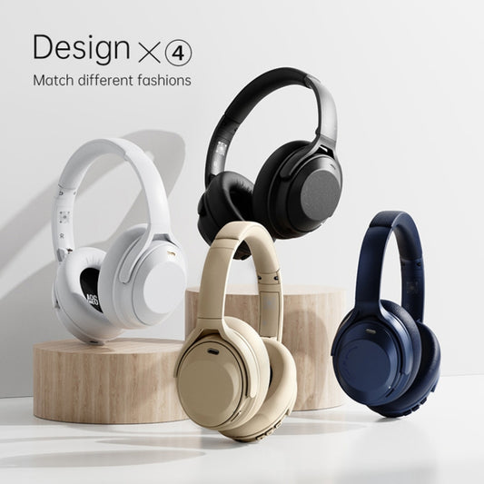 A06 Wireless ANC Noise Canceling Headset Over Ear Bluetooth Headphone(Khaki) by bashfashion
