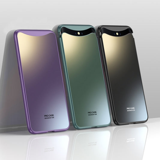 For OPPO Find X GKK AG Craft Skin Feel Magnetic Combination Full Coverage Phone Case(Green) by GKK