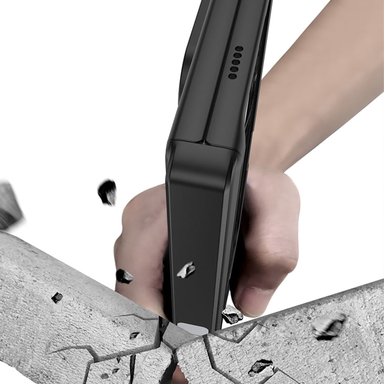 For Google Pixel 9 Pro Fold GKK Integrated Fold Hinge Card Slot Phone Case with Holder(Black) by GKK