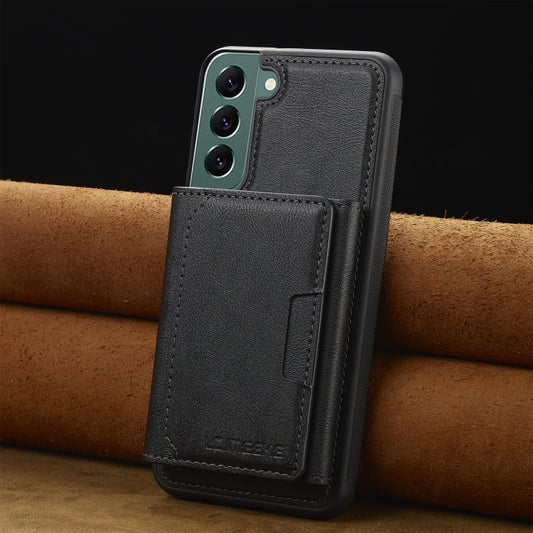 For Samsung Galaxy S22+ 5G LC.IMEEKE L5 Series Detachable RFID Card Bag Magsafe Phone Case(Black) by LC.IMEEKE