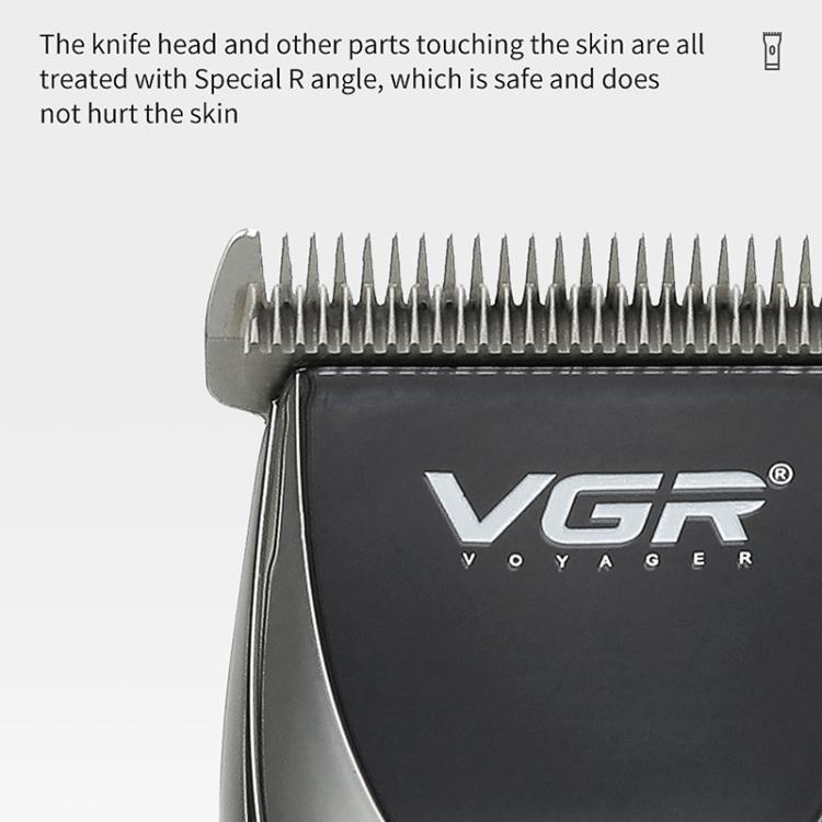 VGR V-256 5-gear Fine-tuning Digital Display USB Hair Clipper with Holder(Black) by VGR