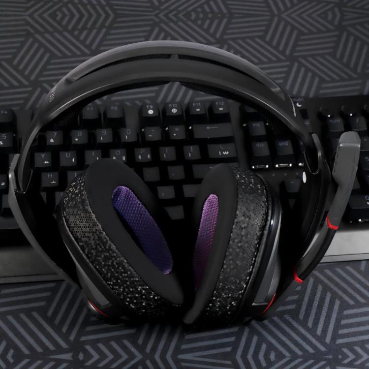 2pcs Insert Replacement Earpads For Sennheiser GSP370 / GSP300 / GSP350 / GSP305 / GSP301, Material:Weaving Mesh(Black Purple) by bashfashion