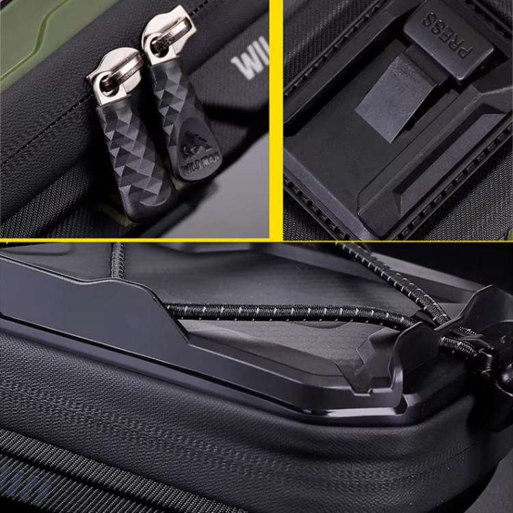 WILD MAN GX330 Mountain Bicycle Mobile Phone Holder EVA Hard Shell Handlebar Bag(Army Green) by WILD MAN