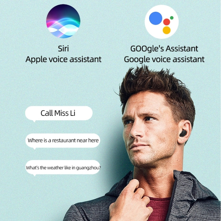 A6S IPX4 Waterproof Bluetooth 5.0 Wireless Bluetooth Earphone with Charging Box, Support for HD Calls & Siri & IOS Power Display (Blue) by bashfashion