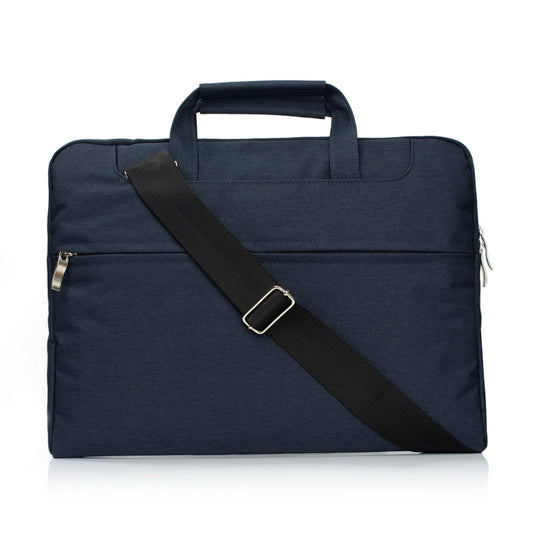 Portable One Shoulder Handheld Zipper Laptop Bag, For 11.6 inch and Below Macbook, Samsung, Lenovo, Sony, DELL Alienware, CHUWI, ASUS, HP (Dark Blue) by bashfashion