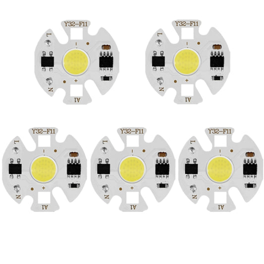 10 PCS COB LED Light Chip AC 220V LED Bulb Light Intelligent IC Driver Bulb Light DIY Spotlight Downlight Chip Outdoor Flood Light(7W(warm white)) by bashfashion