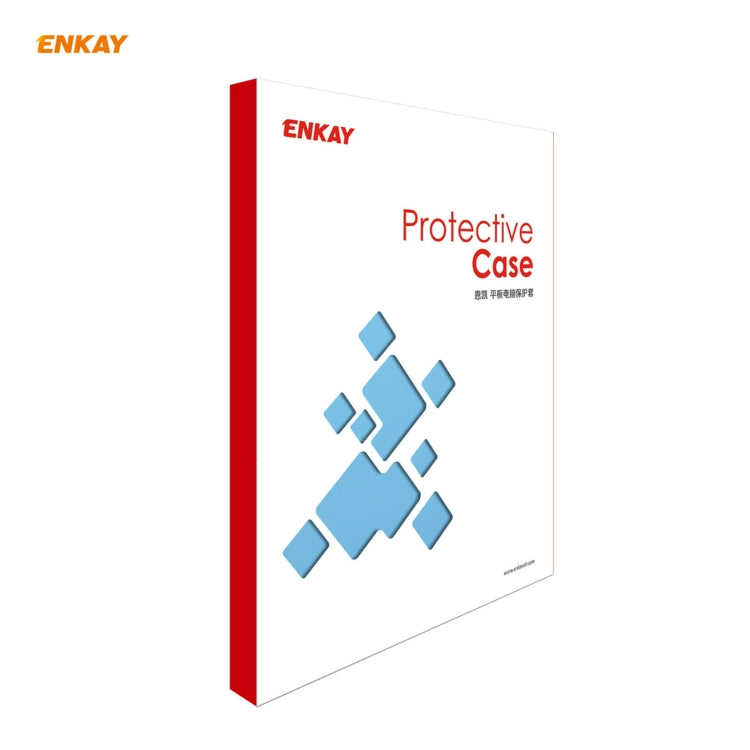 For Samsung Galaxy Tab A7 10.4 T500 / T505 2020 / 2022 ENKAY Horizontal Flip PU Leather + TPU Smart Case with Holder & Sleep / Wake-up Function(Cyan) by ENKAY