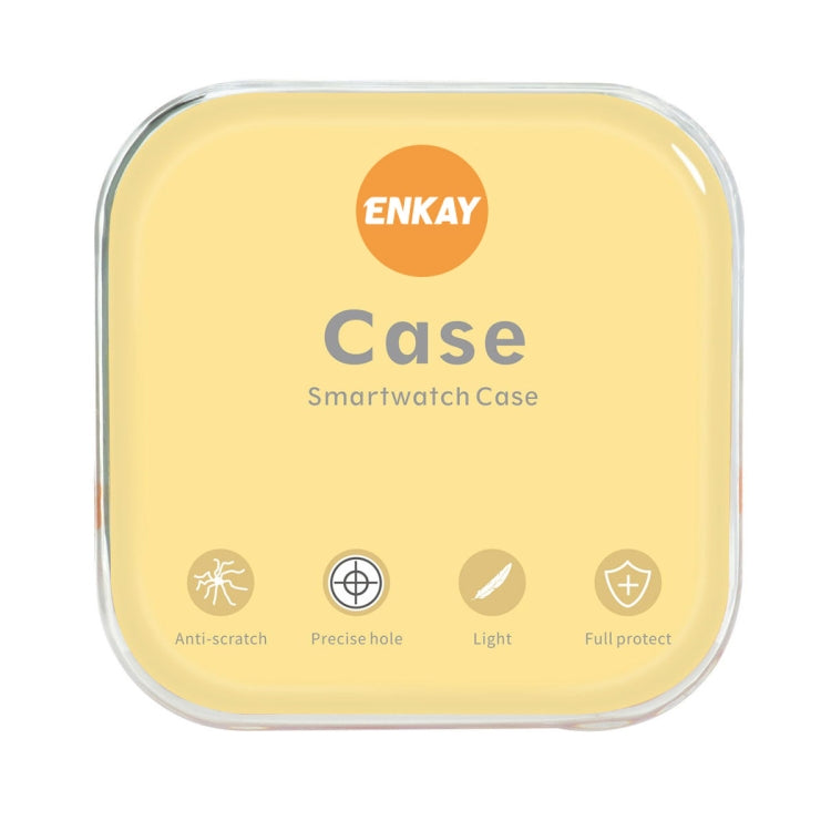 ENKAY Hat-Prince 2 in 1 PC Frame + 9H Tempered Glass Protector Full Coverage Case For Apple Watch Series 9 / 8 / 7 41mm(Transparent) by ENKAY