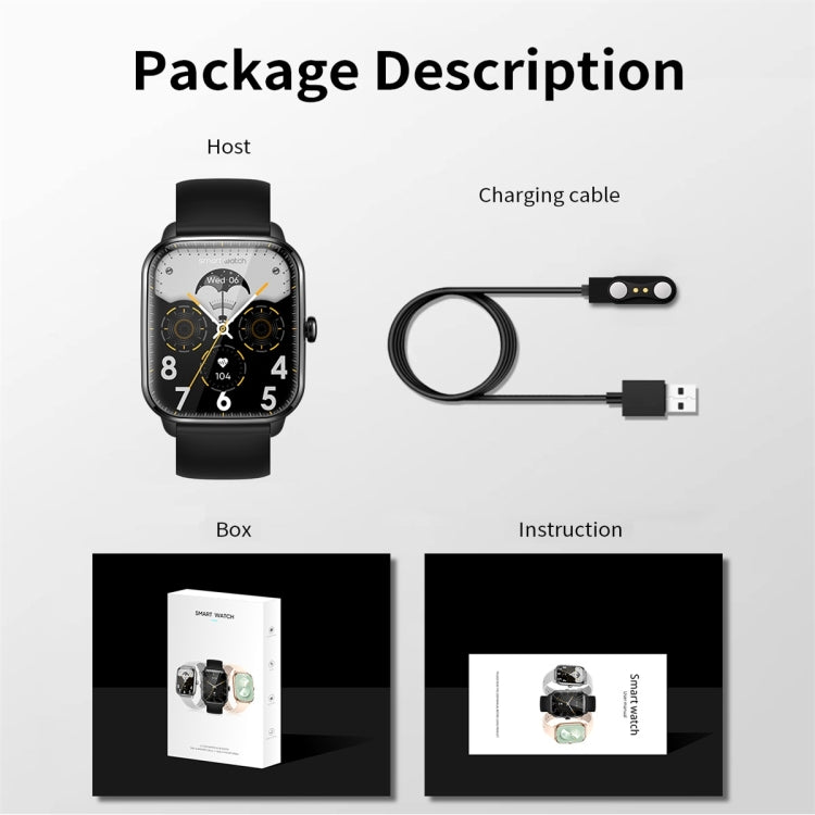 KT65 1.9 inch Color Screen Smart Watch,Support Heart Rate Monitoring/Blood Pressure Monitoring(Gold) by bashfashion