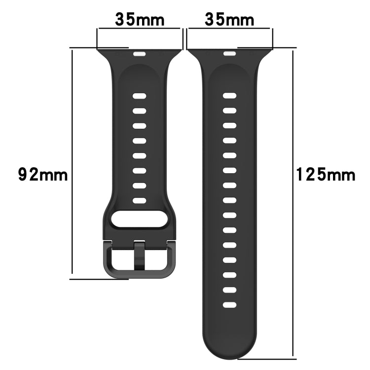 Two-Color Loop Buckle Silicone Watch Band For Apple Watch Series 8&7 45mm / SE 2&6&SE&5&4 44mm / 3&2&1 42mm(White+Red) by bashfashion