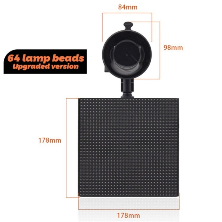 P64L Car Rear Windshield Scrolling Message LED Matrix Panel DIY Text Pattern Expression Screen by bashfashion