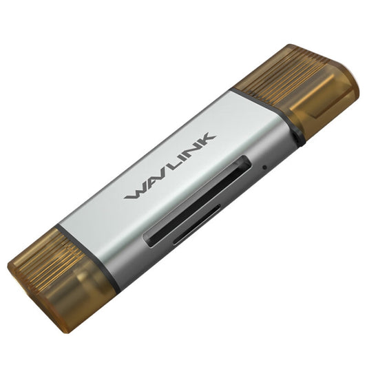 WAVLINK WL-CR3002 Multi-Function Mini Aluminum Alloy Shell Type-C+USB3.0 SD/TF Card Reader by bashfashion