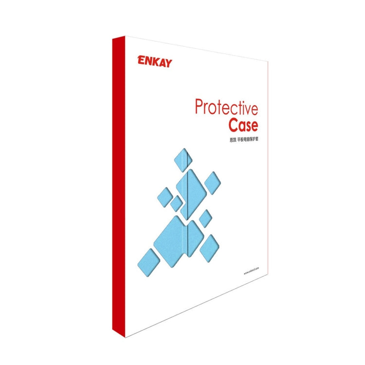 For iPad Pro 13 2025 / 2024 ENKAY Tri-fold Custer Texture Platic Leather Smart Tablet Case(Dark Blue) by ENKAY