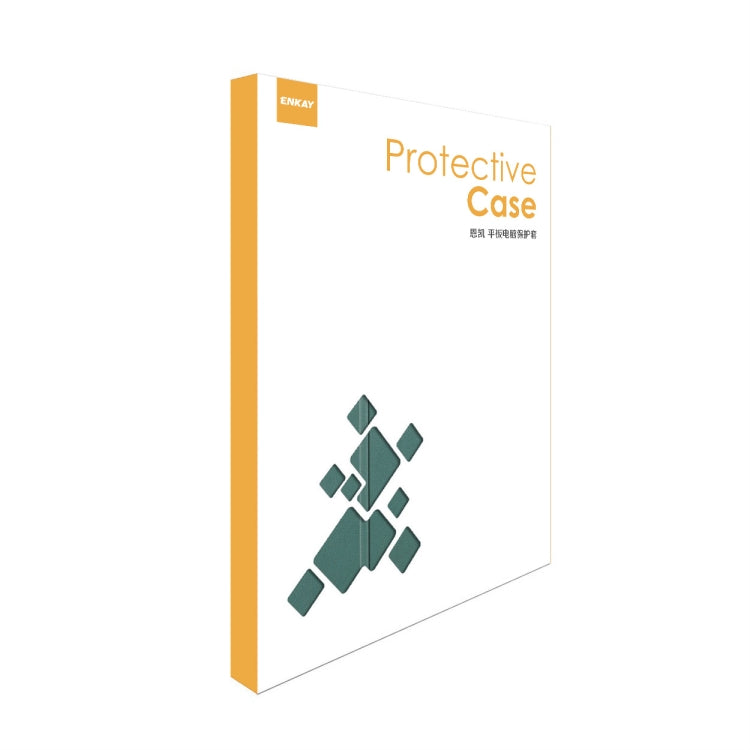 For iPad Air 13 2025 / 2024 ENKAY Tri-fold Custer Texture Plastic Leather Smart Tablet Case(Grey) by ENKAY