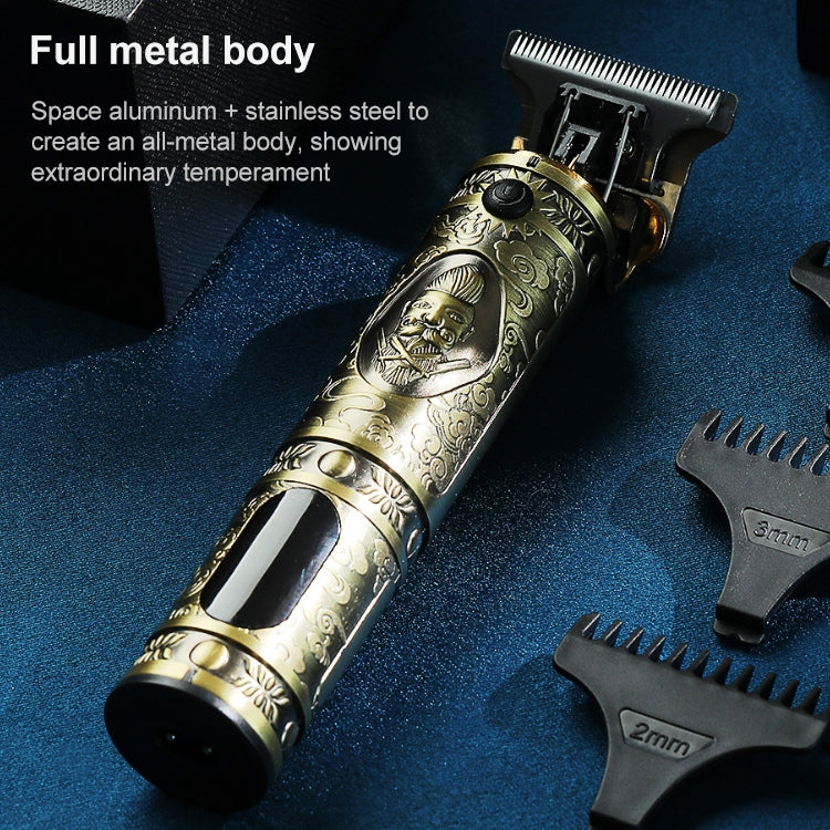 VGR V-228 5W USB Retro Engraving Hair Clipper with LED Digital Display (Silver) by VGR