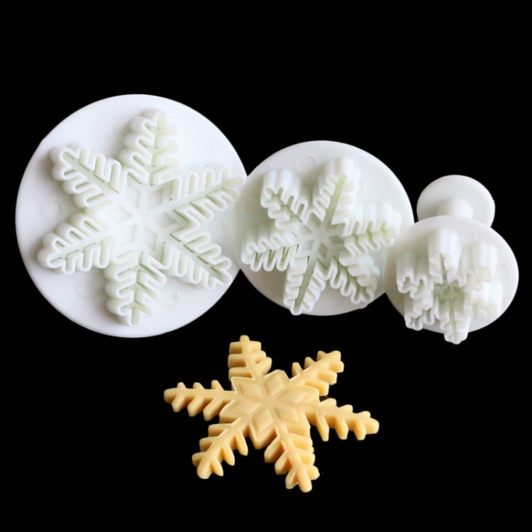 6 PCS Fondant Cake Tool Fine Snowflake Spring Mould Set by bashfashion