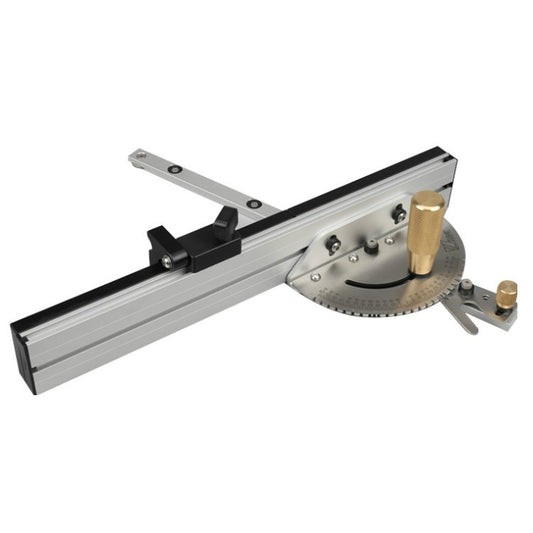 Woodworking Pusher Slide Ruler Woodworking Table Saw Measuring Tool, Style:Copper Handle + Tenon + Limit by bashfashion