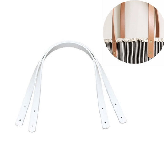 60cm Straight Rivet PU Crossbody Bag Strap Bag Accessories(White) by bashfashion