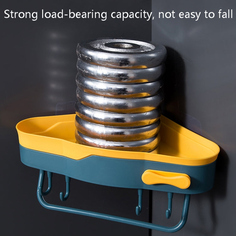 2 PCS Punch-Free Shaped Triangle Rack Bathroom Corner Shelf(White) by bashfashion