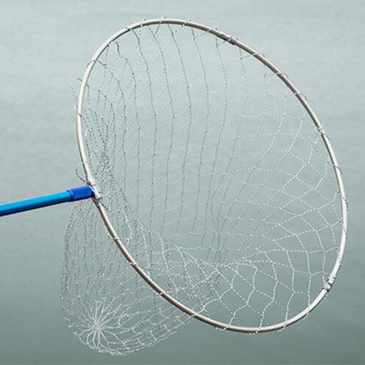 Foldable Stainless Steel Dip Net Head Fishing Net, Specification: Solid 40cm Big Mesh by bashfashion