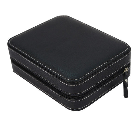 8-Digit Watch Storage Box Watch Display Box Portable Watch Travel Bag, Specification: 24 x 18 x 6cm(Black) by bashfashion