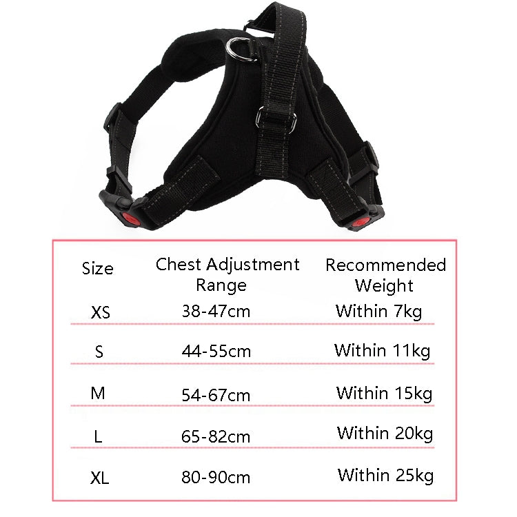 K9 Dog Adjustable Chest Strap, Size: XL(Breathable Red) by bashfashion