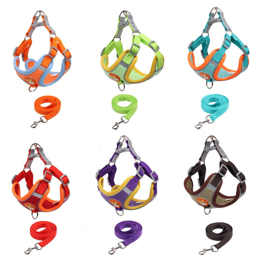 BL-867 Pet Chest Straps Reflective Dog Traction Rope, Size: S(Orange) by bashfashion
