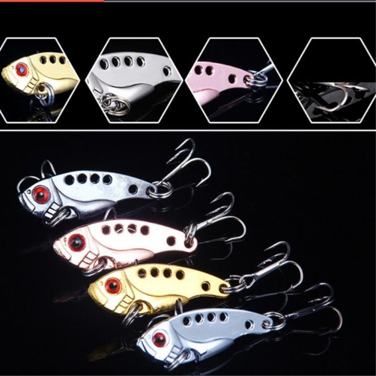 1 Set HENGJIA VIB013 Metal VIB Fake Bait Electroplated Hard Bait, Specification: 5.5cm 11g(4 Colors) by HENGJIA