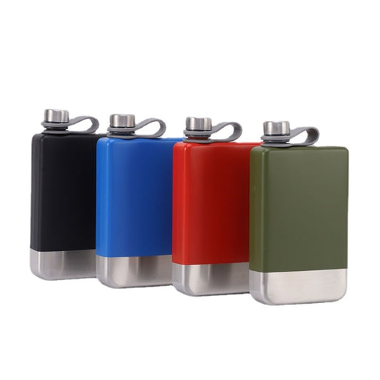 9oz Portable 304 Stainless Steel Flagon Whiskey Vodka Wine Pot Hip Flask(Red) by bashfashion