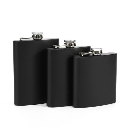 7oz 304 Stainless Steel Matte Black Paint Flagon Whiskey Vodka Wine Pot Hip Flask by bashfashion
