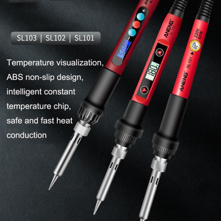 ANENG SL101 17pcs/set Rotary Thermostat Household Constant Temperature Soldering Iron Set 60W Internal Heat Welding Tool Kit(US Plug) by ANENG