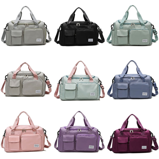 B-X336 Large Capacity Waterproof Travel Gym Bag Luggage Bag, Size: S(Light Grey) by bashfashion