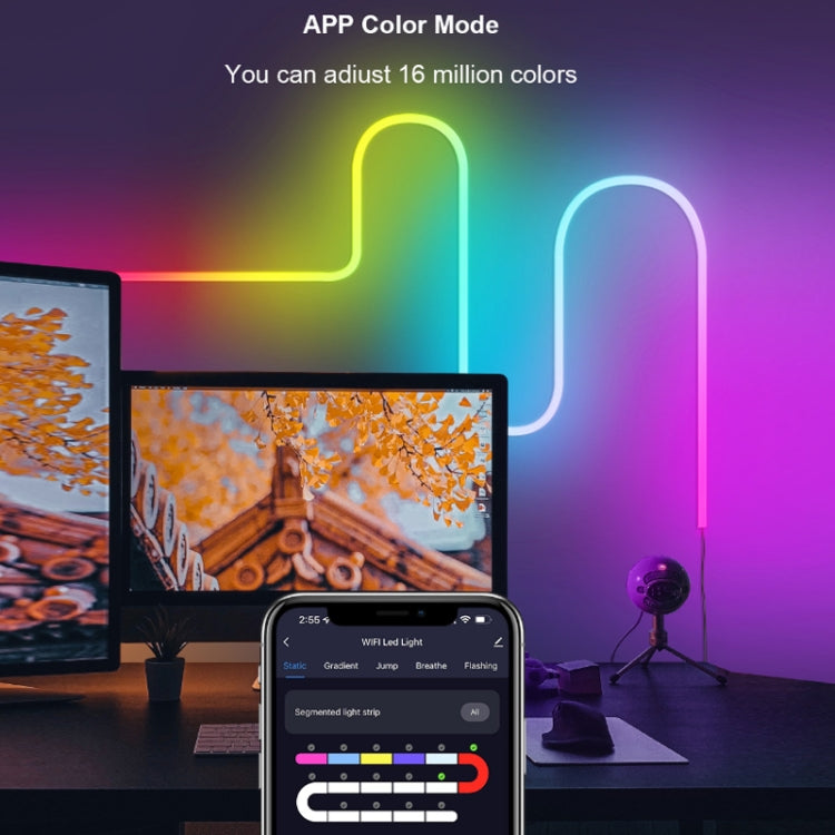 3m USB Illusion Music Neon 16 Million Color DIY Light Strip, Specification: Graffiti WiFi by bashfashion