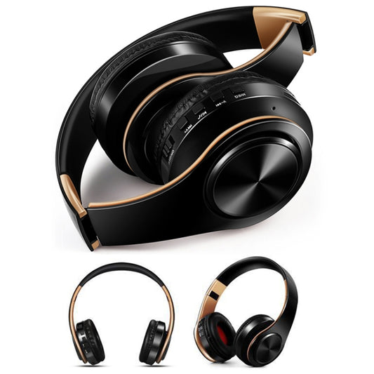 LPT660 Bluetooth Wireless Headset HIFI Stereo Sports Headphones(Black+Rose Gold) by bashfashion